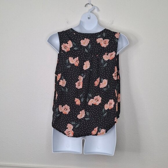 Torrid Harper Floral Polka Dot Blouse Sz 2 Crop Button Down Rockabilly Office - Picture 6 of 11